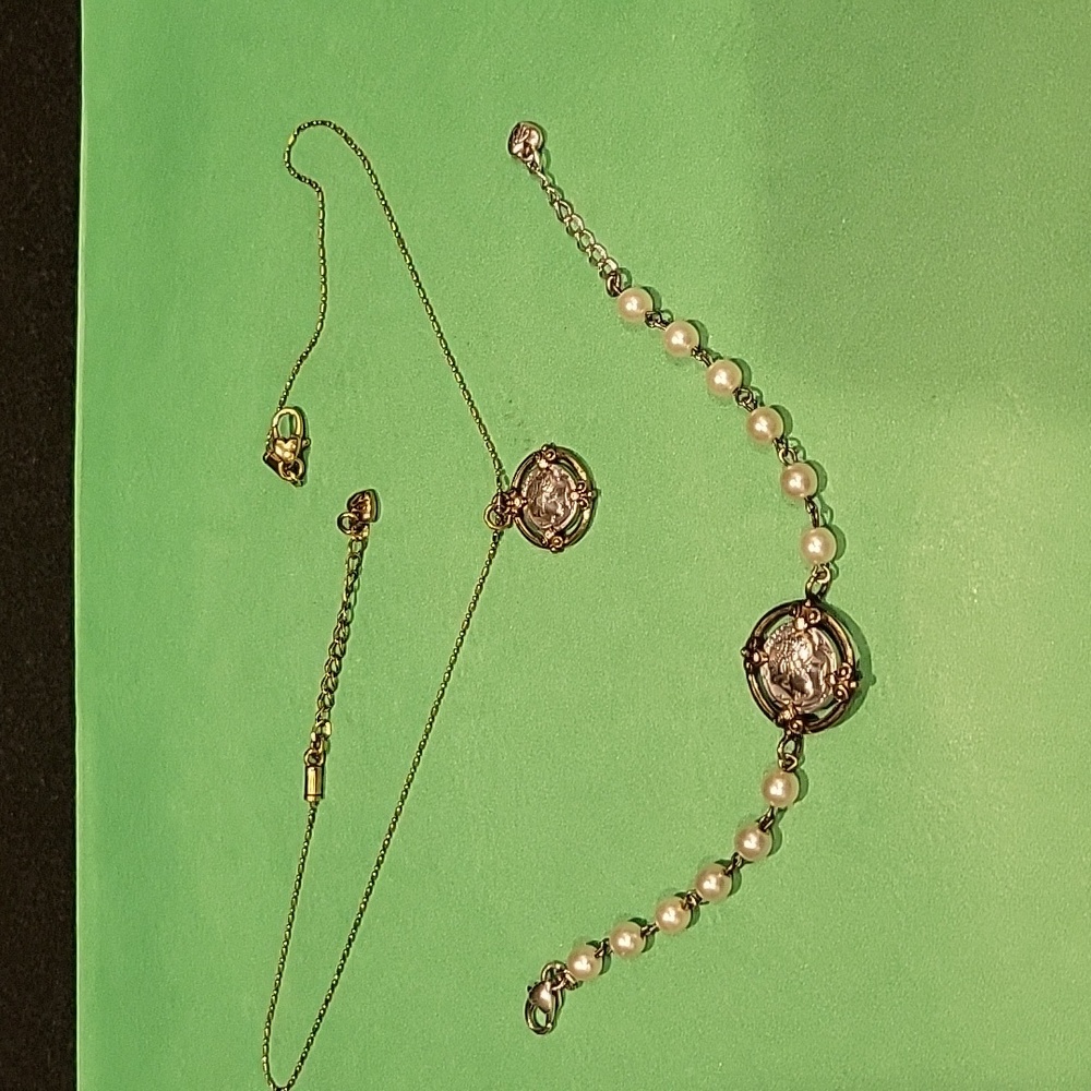 BRIGHTON coin bracelet and necklace set